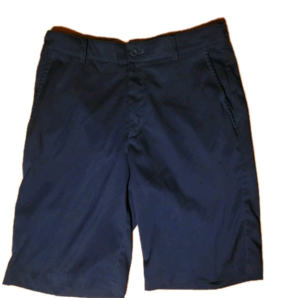 Nike Men's Golf Shorts Size 28 Navy Blue Flat Front Performance Dri-Fit